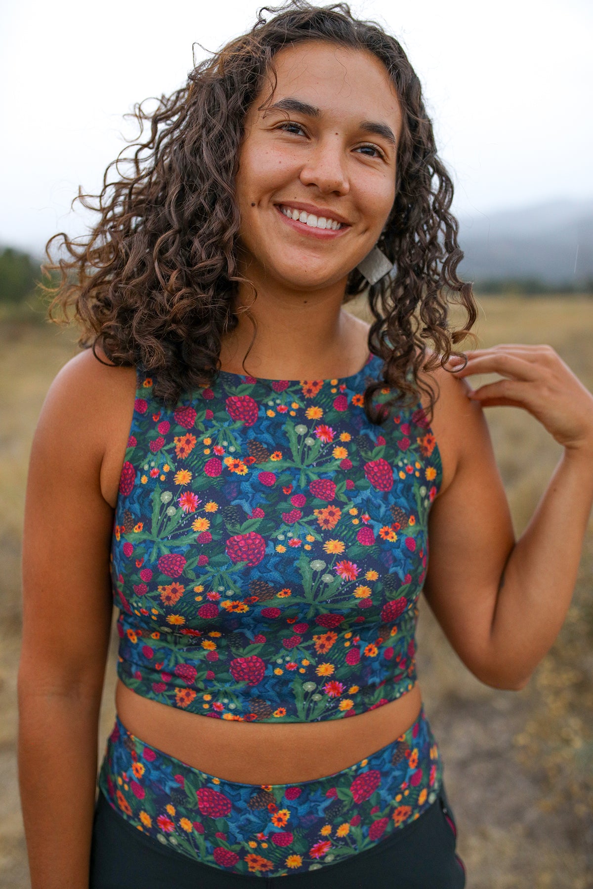 Push On Crop Top |Berry Bush/Ranger